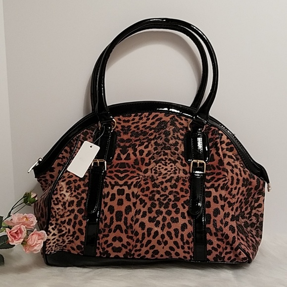 Brown Leopard Print Handbag - Picture 2 of 6